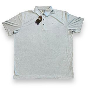 NWT Callaway Opti-Dri Performance Golf Shirt  Size XXL  Light Grey Moisture Wick
